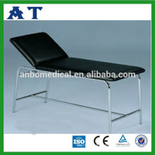 Stainless steel hospital examination couch with backrest adjustable